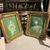 Vintage Victorian lithos in gold gilt bubble glass frames, circa 1920s–30s. From the book Vases, “Jean Baptiste Greuze” and “Norma Doone,” Philip M. Clarke, Montreal. Pair.