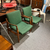 Vintage mid-century modern USA-made solid walnut chairs / Pair