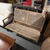 Gorgeous rattan wrapped bench with natural-fiber cushion