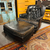 Vintage 1950s leather club chair & ottoman
