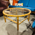 Horsnæs Danish bamboo round table; c. 1970s; 35 in. dia., 17.5 in. tall