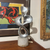 Postmodern Aluminium Sculpture on Stone Base