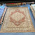 10’3” x 13’5” buff, light orange, beige and pastel colored traditional floral pattern handknotted Carpet