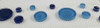 Pool Tile Step Marker Bubbles- Glass Blue Blend