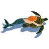 Mosaic Mermaid with Turtle MT48 Ceramic Mosaic