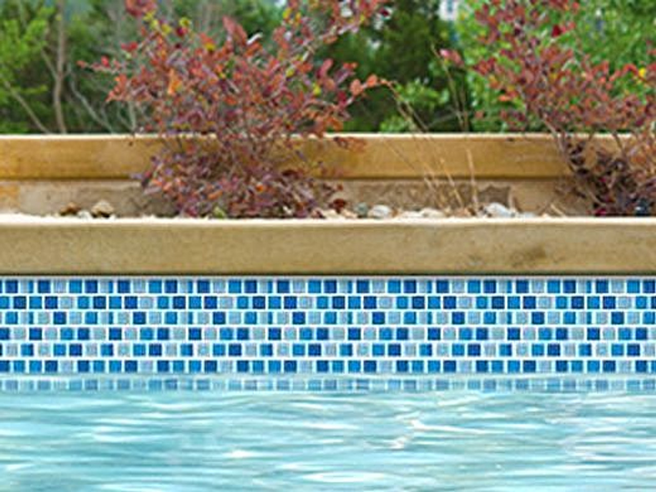 National Pool Tile Allure 1x1 Glass Tile Peacock