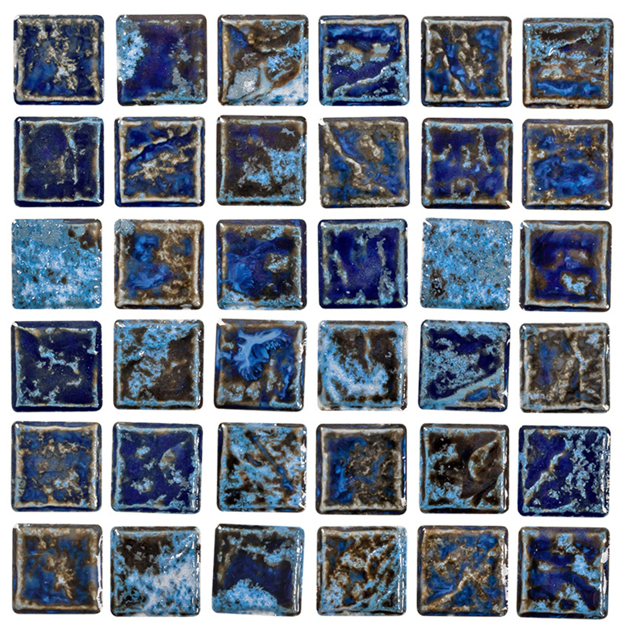 英語版　Volcanic  National Pool Tile Volcano Glossy Light Blue