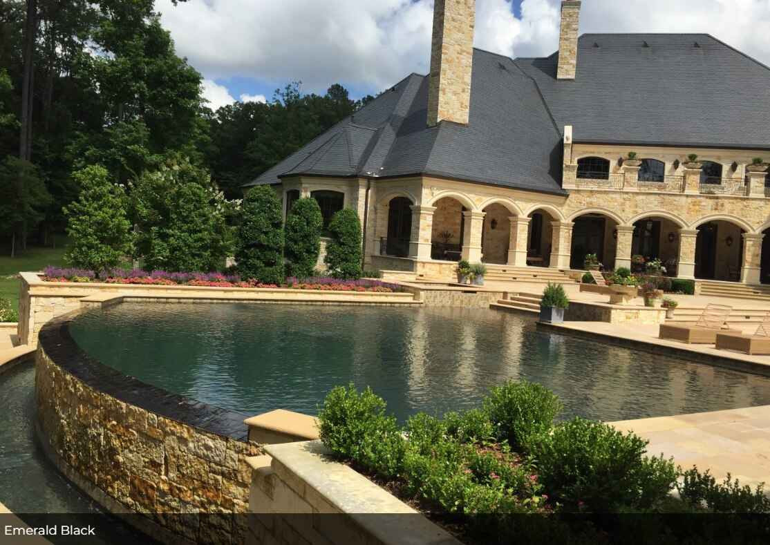 River Rok Emerald Black By DG Pool Supply.