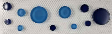 Pool Tile Step Marker Bubbles- Glass Blue Blend