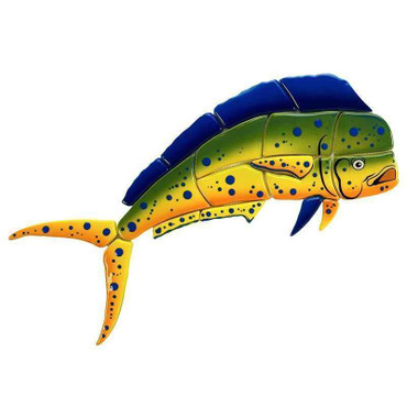 Mosaic Mahi Mahi-Side View MM13 Ceramic Mosaic