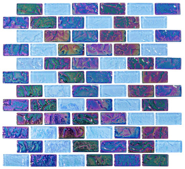  National Pool Tile Nordic Shores Cobalt 1" x 2"
