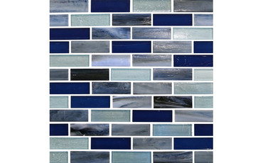 Positano Capri 1x3 Iridescent Glass Pool Tile