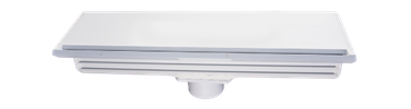 12" White Natural Wonders® Arch Waterfall with Bottom Port