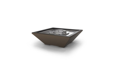 36" x 12" Fire Bowl Corinthian Concrete Dark Walnut