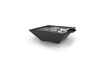 36" X 12" Fire & Water Bowl Corinthian Concrete Charcoal Grey
