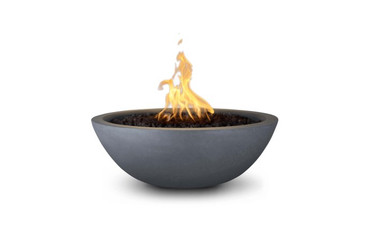 27" Sedona Fire Bowl GFRC Concrete Match Lit LP Gray