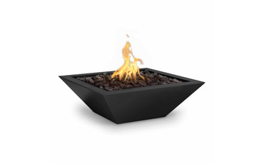 36" Gray Metal Powder Coat Maya Natural Gas IID Fire Bowl