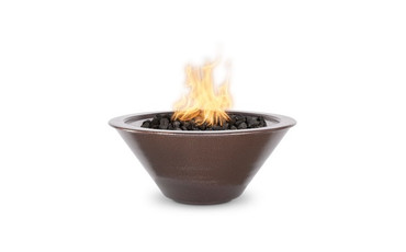 24" White Steel NG Cazo Fire Bowl