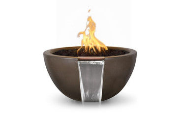 30" Chocolate NG IID Luna Fire & Water Bowl