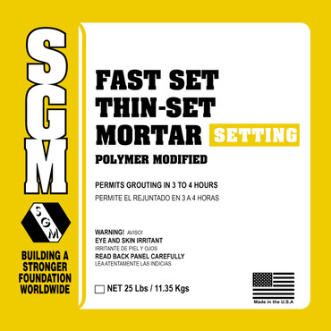 25 lbs Fast Set Thin-Set Polymer Modified Mortar