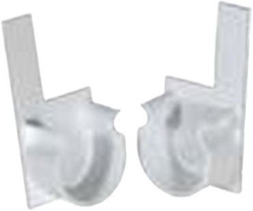 White Streamline Right and Left End Cap