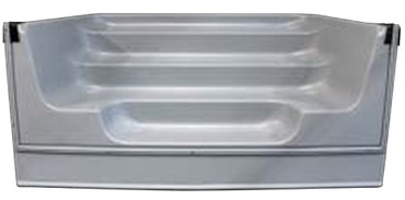 42-inch x 8 ft Gray 4-Tread Thermoplastic Cantilever Straight Twin Seat/Step