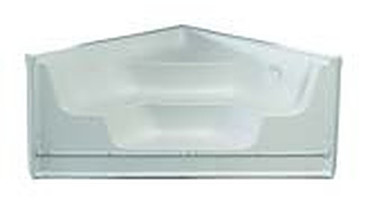 42-inch x 6-inch White Thermoplastic 90 Degree Cantilever Twin Seat/Corner Step