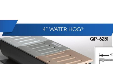 4-inch Water Hog Deck Drain 10 ft Gray