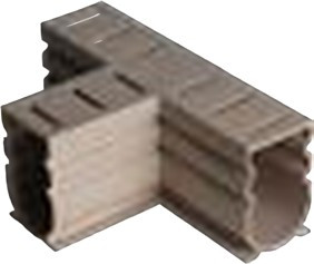 2-inch Tan Square Universal Tee PVC
