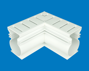 White 90 Degree Super Drain Deck Drain