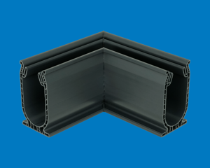 Gray 90 Degree Deck Drain