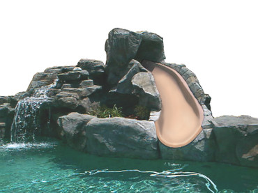 Taupe BigRide Left Turn Pool Slide