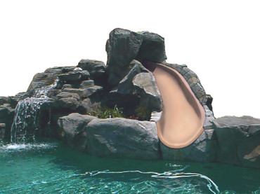Pewter Gray BigRide Left Turn Pool Slide