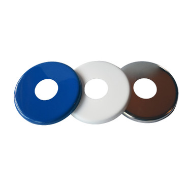 6" White Round Escutcheon for 1.90 Tube