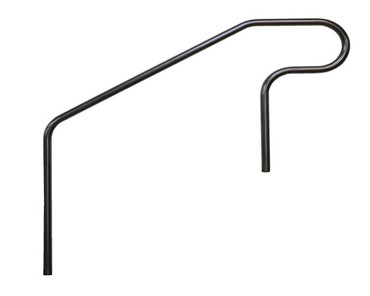5' Stainless Steel ADA Extended 2 Bend Deck to Stair Handrail