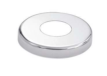 4.5" White Vinyl Coated Stainless Steel Round Escutcheon