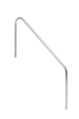 4' Stainless Steel 2 Bend Deck to Stair Handrail