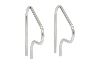 30" Pearl White Powder Coated Figure 4 Handrail Pair