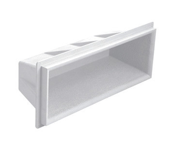 17.5" x 7" Black Recessed Step
