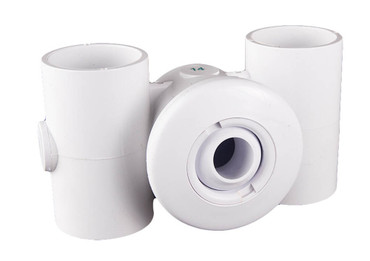 White Spa Master Gunite Jet Assembly and Extended Wall Fitting