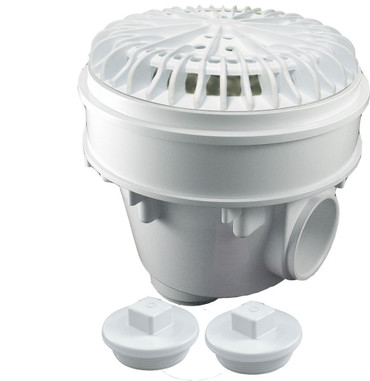 Nova 2 White Gunite Main Drain with Extension Collar