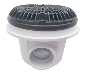 Gray VGB Vinyl Liner Main Drain 2 Inch Socket x 2 Inch Socket