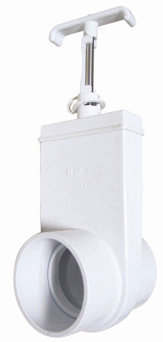2.5 Inch Socket x 2.5 Inch Socket White Hydroseal Locking Slice Valve