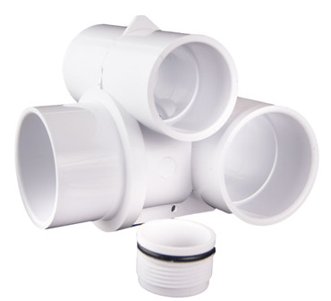 2 Inch White Spa Master Gunite Mini Spa Pulsator Jet Assembly