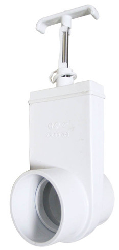 2 Inch Spigot x 2 Inch Spigot White Hydroseal Locking Slice Valve