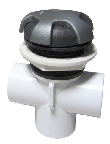 2 Inch Socket, 3-3/16 Inch Orifice Dark Gray Crown 3-Way Diverter Valve