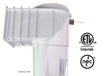 2 Inch Socket x 2.5 Inch Spigot White Pool Defender Wide Mouth Vinyl Liner Skimmer
