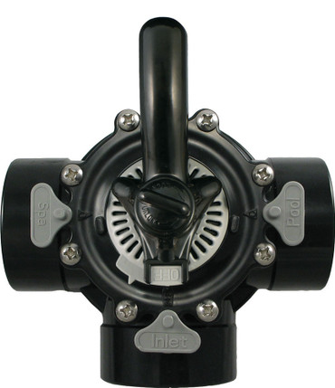 2 Inch Socket x 2-1/2 Inch Spigot Black Hydroseal 3-Way Diverter Valve