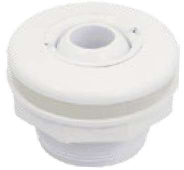 1.5 Inch White Spa Master Long Directional Wall Fitting