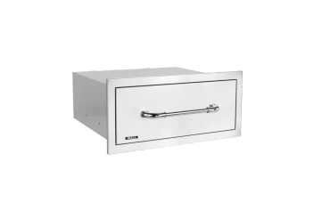 Bull Large Single Stainless-Steel Drawer with Reveal
